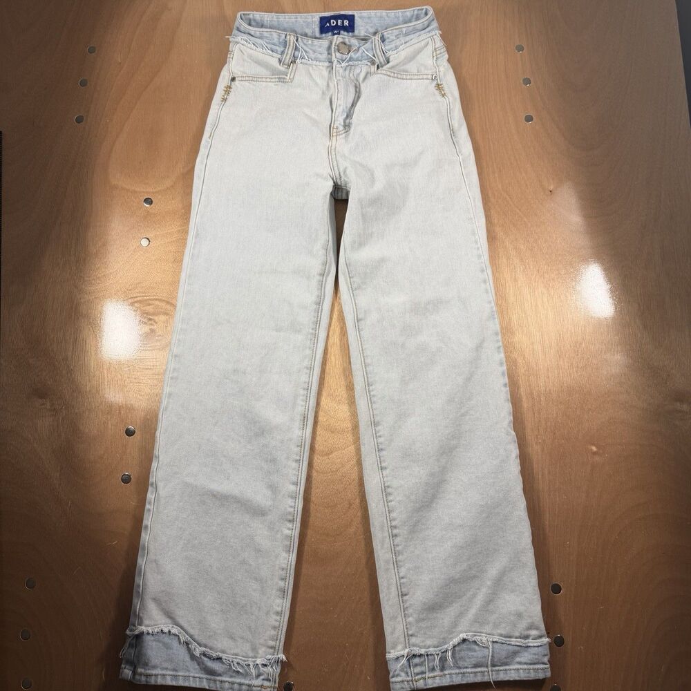 ADER error SS21 "Layering Time" Light Blue Denim Jeans - Size A1 (Small)